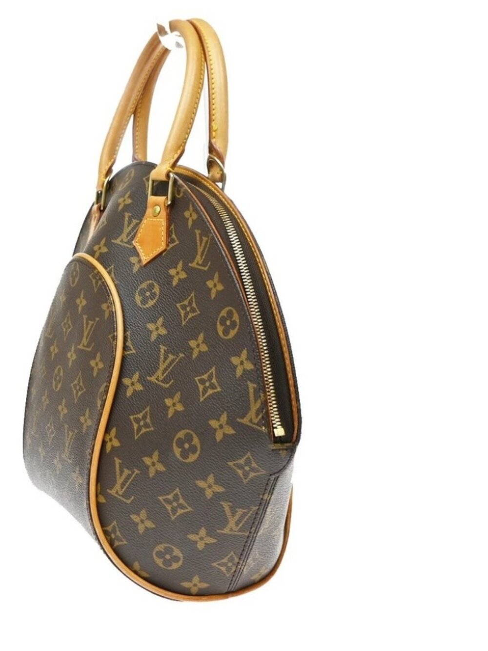 LOUIS VUITTON LV Logo Ellipse MM Hand Bag Monogram Leather Brown - Picture 5 of 16